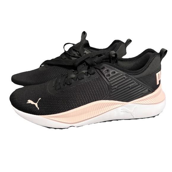 PUMA Womens PC Runner Sneakers Black/Pink Size 8 New Without Box - Picture 1 of 7